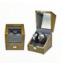 FD-875 Real Wood Watch Winder 1-Motor for 2 BIG Watches with Interchangeable Watch Holder