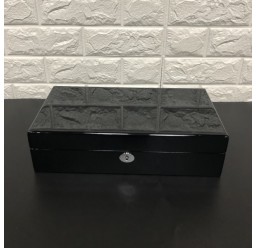 FD-317 Black Premium Wood Jewelry Box 