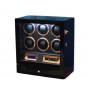 FD-885 6 Motor Watch Winder w/ Rose Gold Trim Cabinet Style + Drawer + LCD and Remote Control
