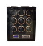 FD-874 LCD Control 9-Motor Watch Winder Cabinet Style with Rose Gold Trim