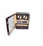 FD-820EBB LCD Control Watch Winder Cabinet 2-Motors for 4 Watches + Drawer for 5 Watches