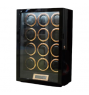 FD-858 LCD Control 12 Motor BIG Watch Winder Cabinet Style with Rose Gold Trim