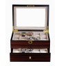 FD-150EB 20pc Watchbox with Window and Drawer (10+10)
