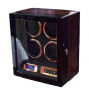 FD-879 LCD Control 4 Motor BIG Watch Winder Cabinet Style with Rose Gold Trim