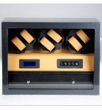 FD-842CFB LCD Control Watch Winder Cabinet 3-Motors for 6 Watches + Drawer