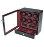 FD-896 6 Motor Watch Winder w/ Red Interior + Drawer + LCD and Remote Control