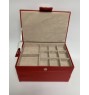 FD-328 RED 3-Layer Stacking Jewelry Box Weave Design