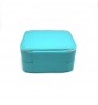 FD-355 BLUE 2-Layer Compact Jewelry Box w/ Button Snap