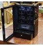 FD-877B LCD Control Watch Winder Cabinet 4-Motors for 8 Watches + Drawer for 5 Watches