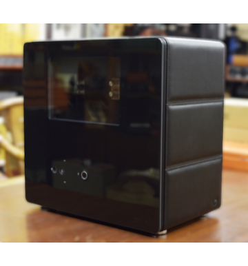 FD-826 BLACK 12pc Watch Winder Safety Vault with Bullet-proof Window and Storage Compartments