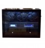 FD-842B LCD Control Watch Winder Cabinet 3-Motors for 6 Watches + Drawer