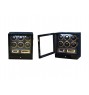 FD-885 6 Motor Watch Winder w/ Rose Gold Trim Cabinet Style + Drawer + LCD and Remote Control