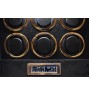 FD-902 LCD Control 6-Motor BIG Watch Winder Cabinet Style with Rose Gold Trim