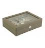 FD-174 8-Slot Lacquer Matte Tan Watchbox w/ Tan Interior