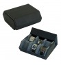 FD-170 6-Slot XXL Watchcase Black PU Leather with Gray Interior