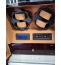 FD-820EBB LCD Control Watch Winder Cabinet 2-Motors for 4 Watches + Drawer for 5 Watches