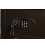 FD-890 BROWN18pc Steel Watch Winder Safety Vault with Wood Panel Interior