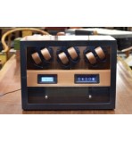 FD-842CFB LCD Control Watch Winder Cabinet 3-Motors for 6 Watches + Drawer