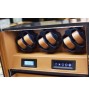 FD-842CFB LCD Control Watch Winder Cabinet 3-Motors for 6 Watches + Drawer