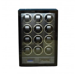 FD-891 12 Watch Winder with Fingerprint Lock and LCD Control