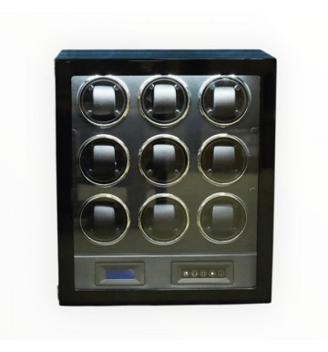 FD-898 9 Watch Winder with Fingerprint Lock and LCD Control