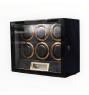 FD-902 LCD Control 6-Motor BIG Watch Winder Cabinet Style with Rose Gold Trim