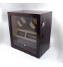 FD-820BRN LCD Control Watch Winder 2-Motors for 4 Watches + Drawer for 5 Watches